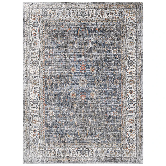 Amer Vermont Glidel Charcoal Polyester Runner Rug 2'7" x 8'