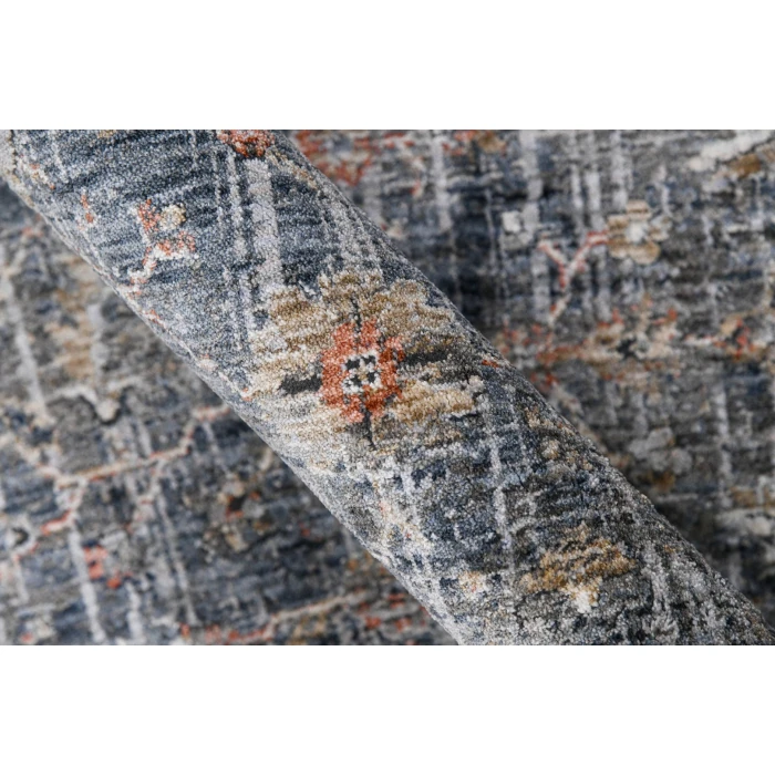 Amer Vermont Glidel Charcoal Polyester Runner Rug 2'7" x 8'