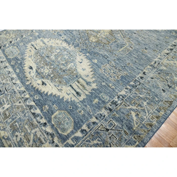 Amer Willow Mesa Blue Hand-knotted Wool Area Rug 2'x3'