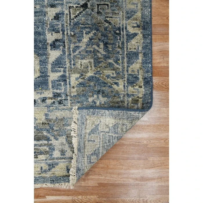 Amer Willow Mesa Blue Hand-knotted Wool Area Rug 2'x3'