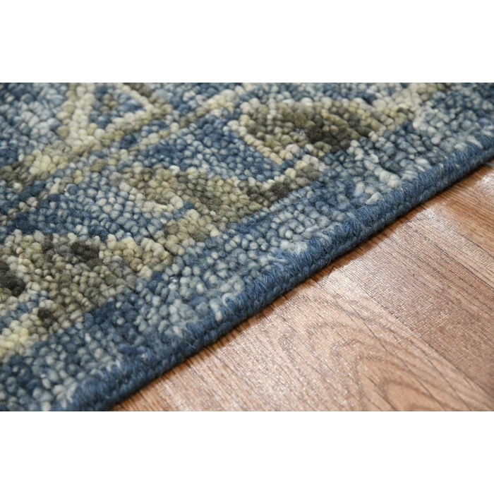 Amer Willow Mesa Blue Hand-knotted Wool Area Rug 2'x3'