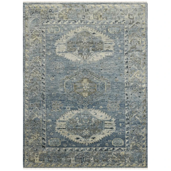 Amer Willow Mesa Blue Hand-knotted Wool Area Rug 2'x3'