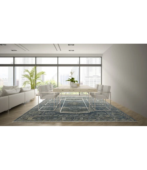 Amer Willow Mesa Blue Hand-knotted Wool Area Rug 8'x10'