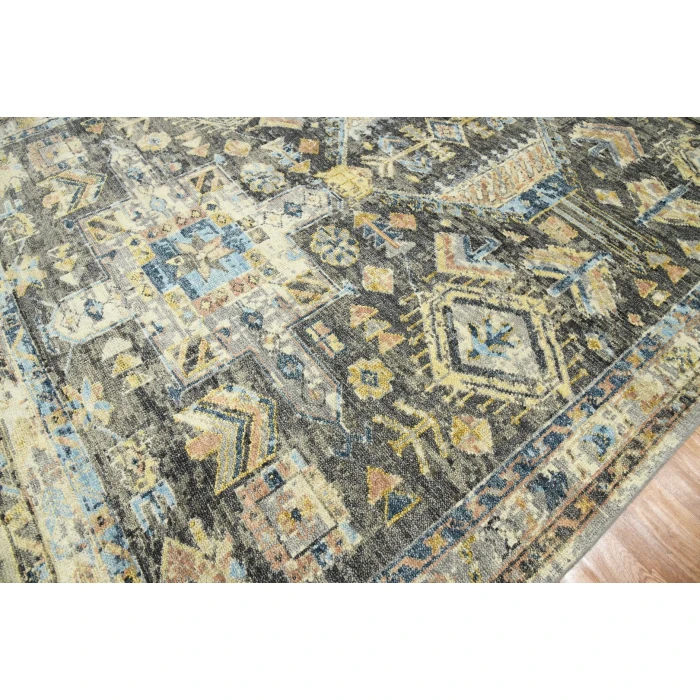 Amer Willow Greenlee Gray Hand-knotted Wool Area Rug 2'x3'