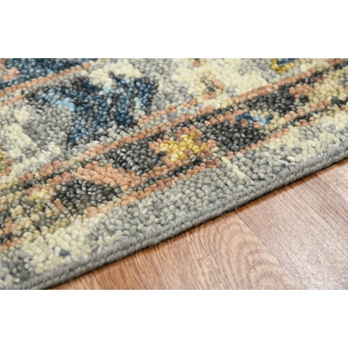 Amer Willow Greenlee Gray Hand-knotted Wool Area Rug 2'x3'