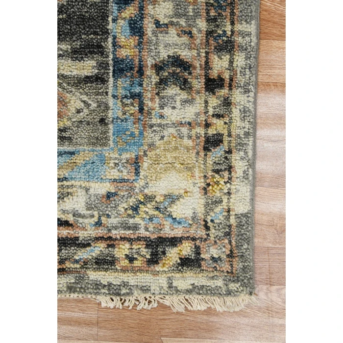 Amer Willow Greenlee Gray Hand-knotted Wool Area Rug 2'x3'