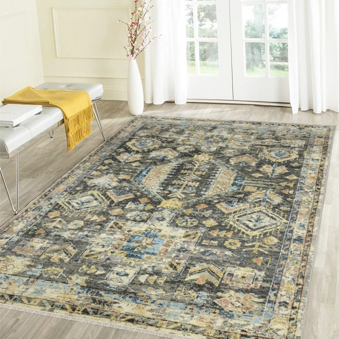 Amer Willow Greenlee Gray Hand-knotted Wool Area Rug 2'x3'