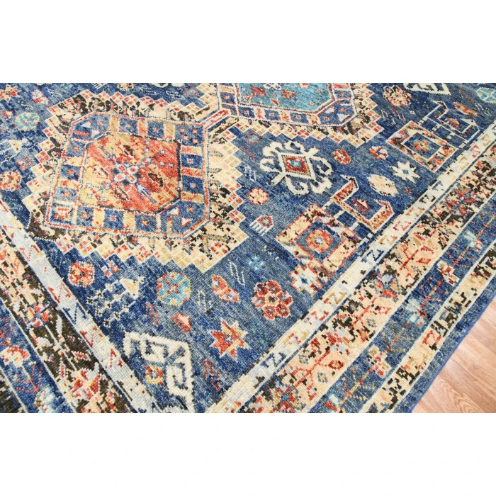 Amer Willow Mohave Blue Hand-knotted Wool Area Rug 9'x12'