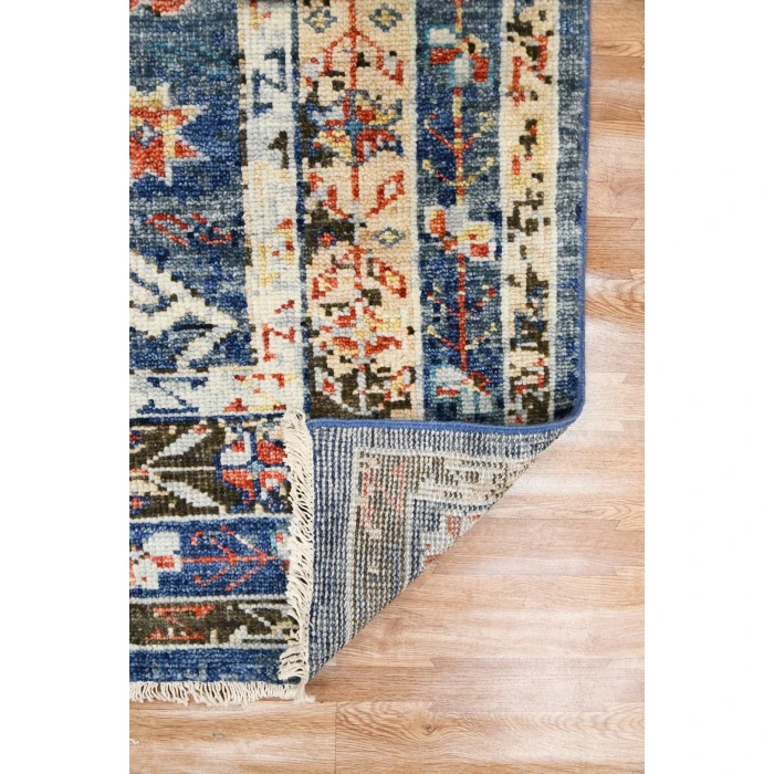 Amer Willow Mohave Blue Hand-knotted Wool Area Rug 9'x12'