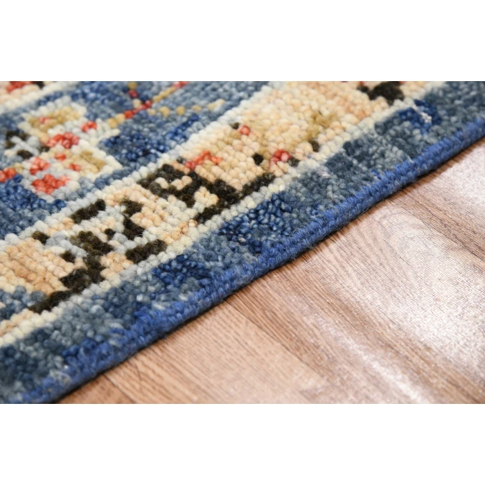 Amer Willow Mohave Blue Hand-knotted Wool Area Rug 9'x12'