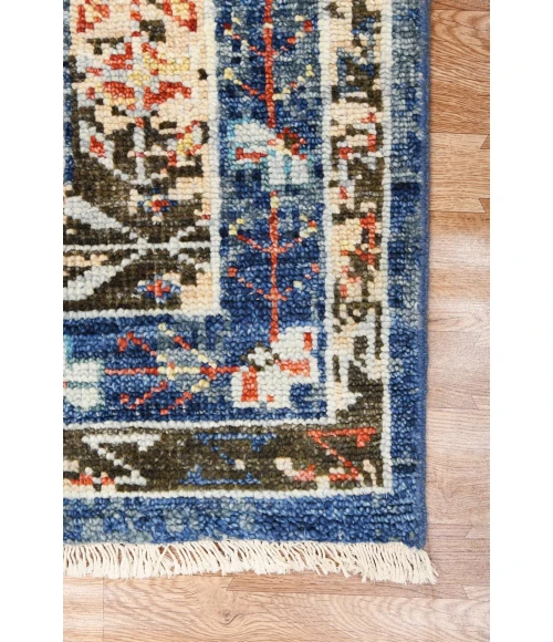 Amer Willow Mohave Blue Hand-knotted Wool Area Rug 9'x12'