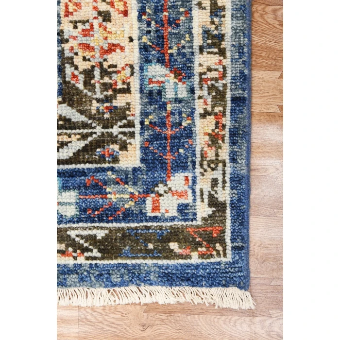 Amer Willow Mohave Blue Hand-knotted Wool Area Rug 9'x12'