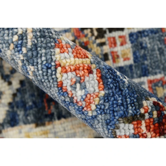 Amer Willow Mohave Blue Hand-knotted Wool Area Rug 9'x12'