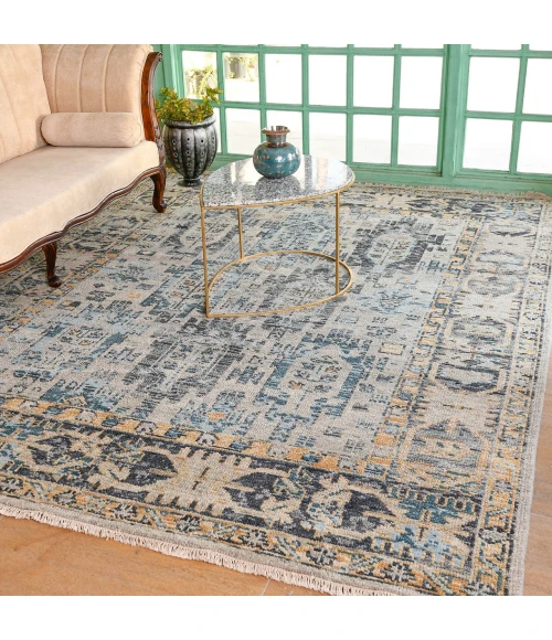 Amer Willow Beige/Aqua WIL-9 9ft. x 12ft. Rect. Rug