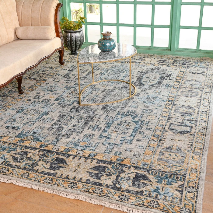 Amer Willow Beige/Aqua WIL-9 2ft. x 3ft. Rect. Rug