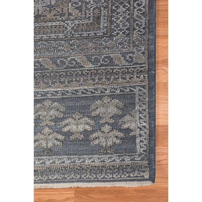 Amer Winslow Tipton Dark Blue Hand-Knotted Wool Blend Area Rug 2'x3'