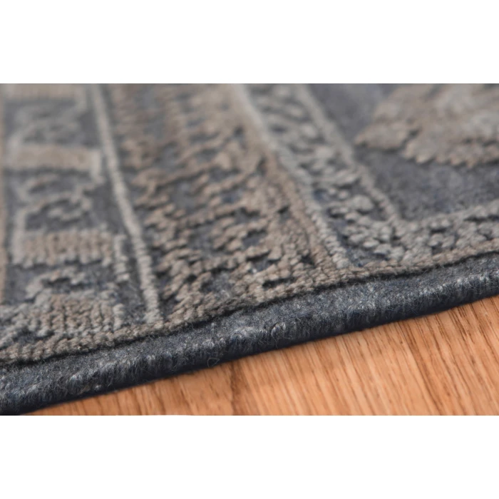 Amer Winslow Tipton Dark Blue Hand-Knotted Wool Blend Area Rug 2'x3'