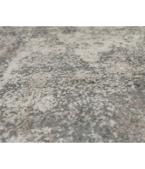 Yasmin Acy Gray/Beige Abstract Polyester Area Rug