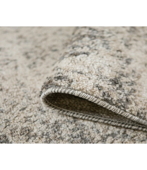 Yasmin Acy Gray/Beige Abstract Polyester Area Rug