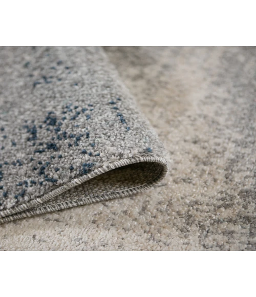 Yasmin Bern Dark Blue Abstract Polyester Area Rug