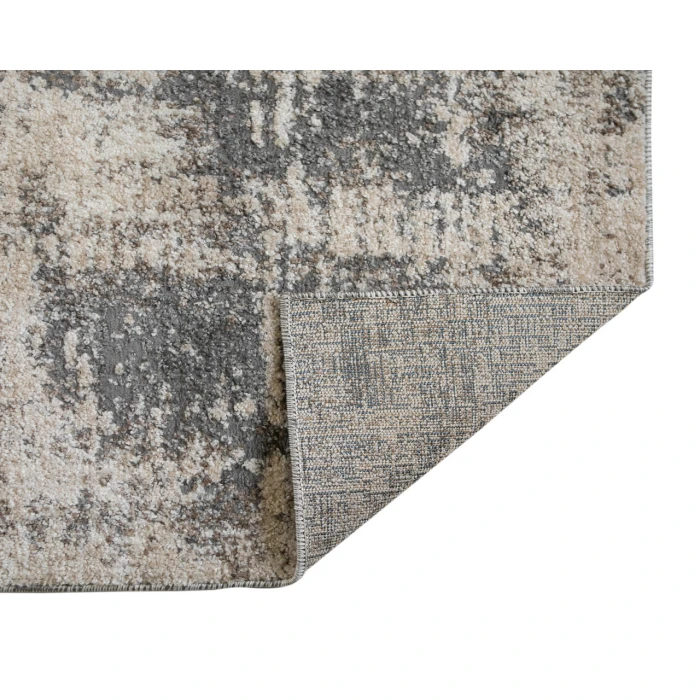 Yasmin Clarise Beige Abstract Polyester Area Rug