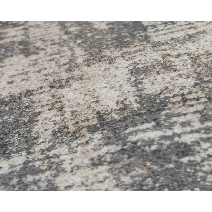 Yasmin Clarise Beige Abstract Polyester Area Rug