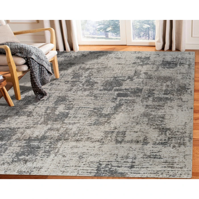 Yasmin Clarise Beige Abstract Polyester Area Rug