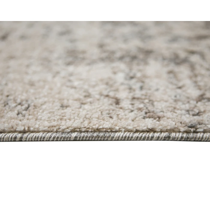 Yasmin Clarise Beige Abstract Polyester Area Rug