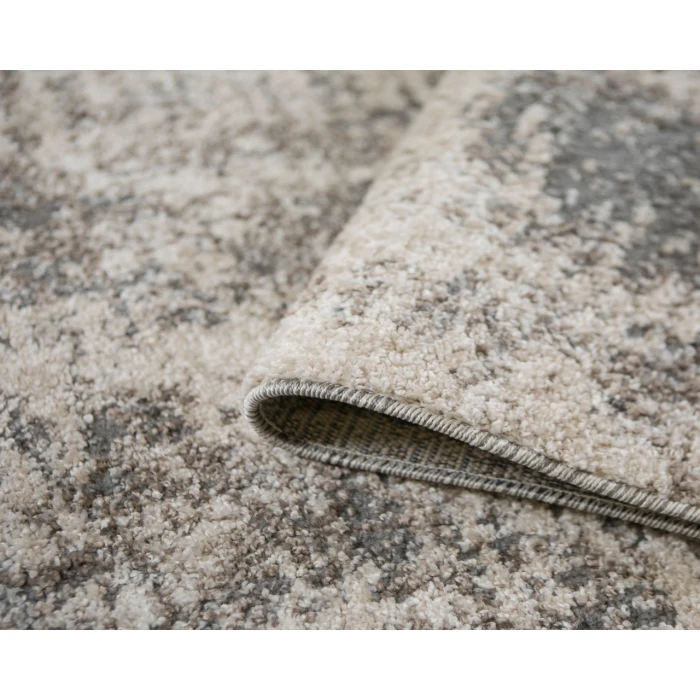 Yasmin Clarise Beige Abstract Polyester Area Rug
