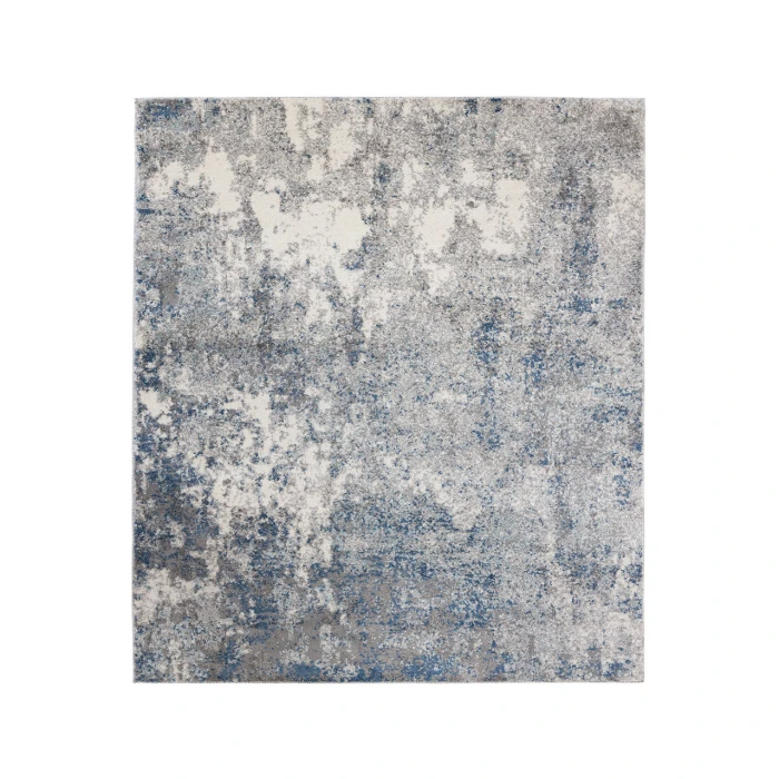 Yasmin Acy Light Blue Abstract Polyester Area Rug