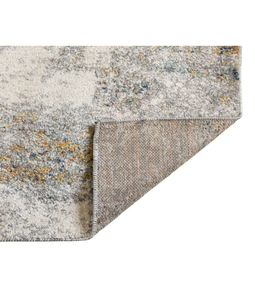 Yasmin Acy Yellow/Blue Abstract Polyester Area Rug