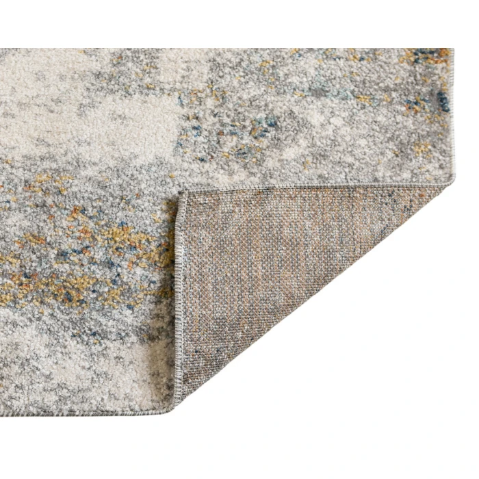 Yasmin Acy Yellow/Blue Abstract Polyester Area Rug