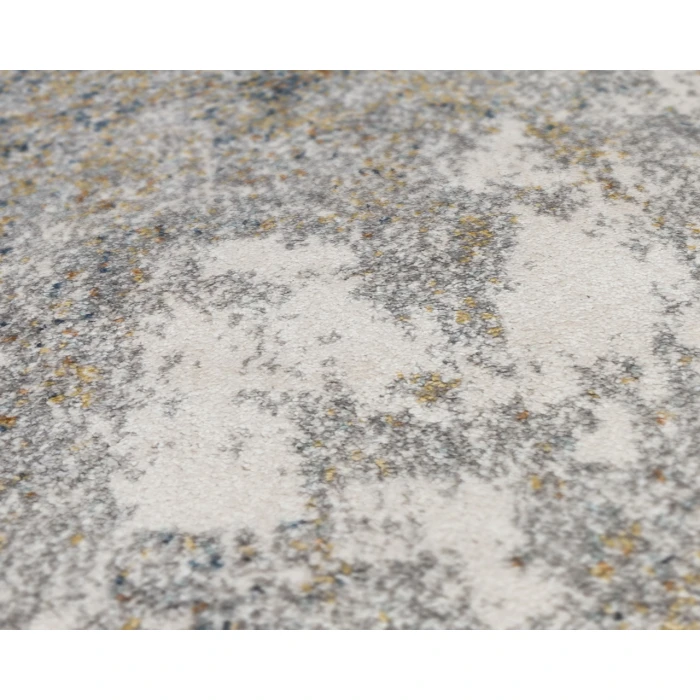 Yasmin Acy Yellow/Blue Abstract Polyester Area Rug