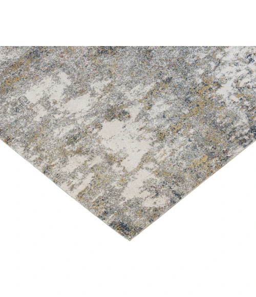 Yasmin Acy Yellow/Blue Abstract Polyester Area Rug