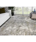 Yasmin Acy Yellow/Blue Abstract Polyester Area Rug