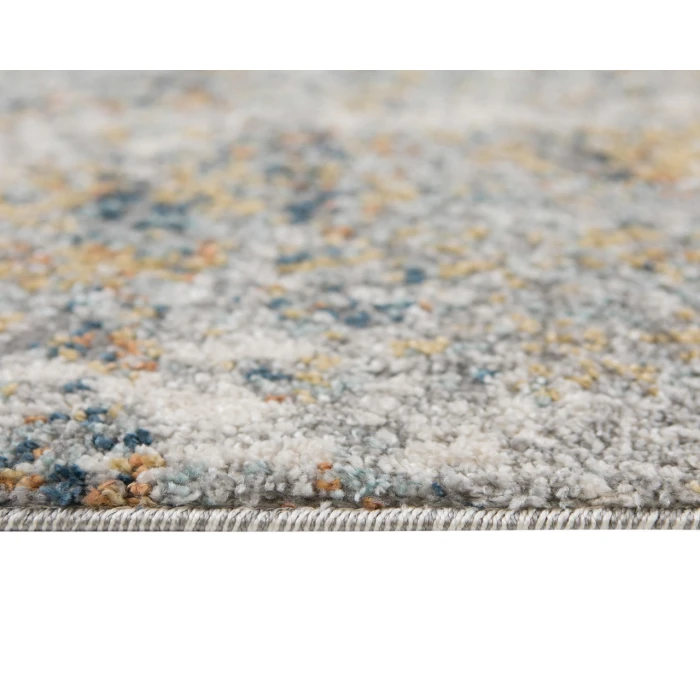 Yasmin Acy Yellow/Blue Abstract Polyester Area Rug