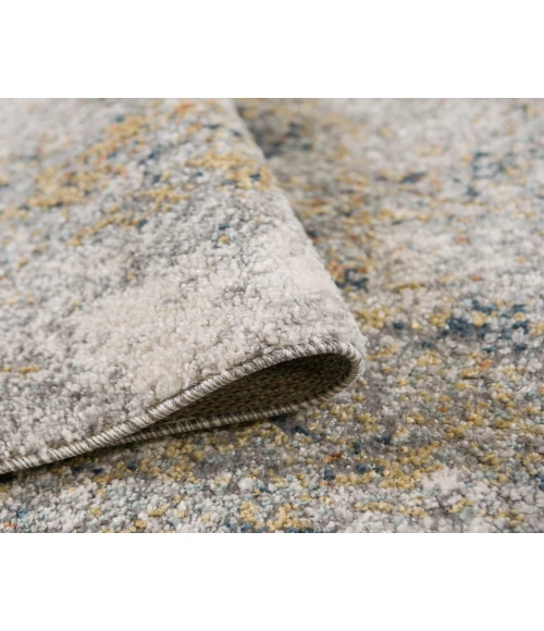 Yasmin Acy Yellow/Blue Abstract Polyester Area Rug