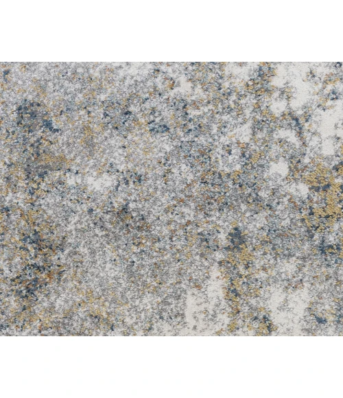 Yasmin Acy Yellow/Blue Abstract Polyester Area Rug