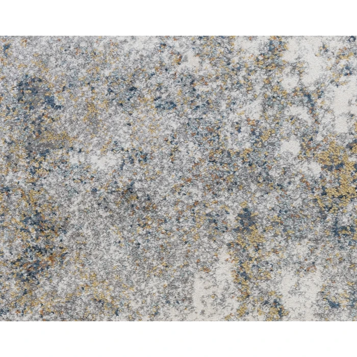 Yasmin Acy Yellow/Blue Abstract Polyester Area Rug