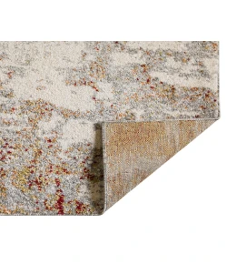 Amer Yasmin Acy Red/Cream Abstract Polyester Rug 2'6" x 8'