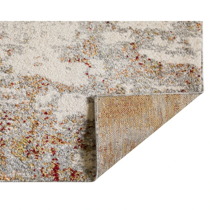 Yasmin Acy Red/Cream Abstract Polyester Area Rug