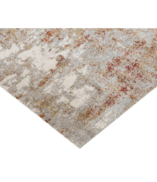 Yasmin Acy Red/Cream Abstract Polyester Area Rug