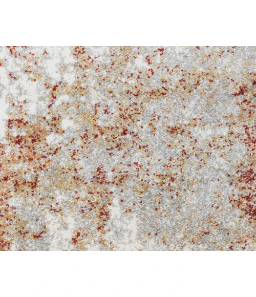 Yasmin Acy Red/Cream Abstract Polyester Area Rug