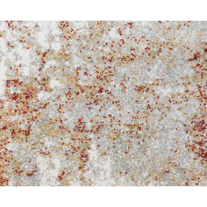 Yasmin Acy Red/Cream Abstract Polyester Area Rug