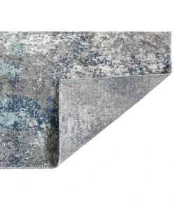 Amer Yasmin Deva Blue/Gray Abstract Polyester Rug 2'6" x 8'