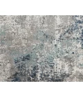 Yasmin Deva Blue/Gray Abstract Polyester Area Rug