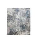 Yasmin Deva Blue/Gray Abstract Polyester Area Rug