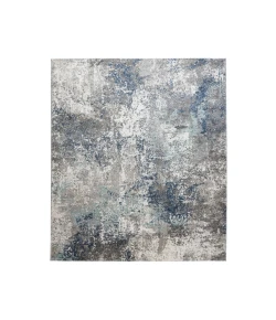 Amer Yasmin Deva Blue/Gray Abstract Polyester Rug 9' x 13'