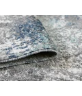 Yasmin Deva Blue/Gray Abstract Polyester Area Rug