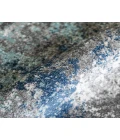 Yasmin Deva Blue/Gray Abstract Polyester Area Rug